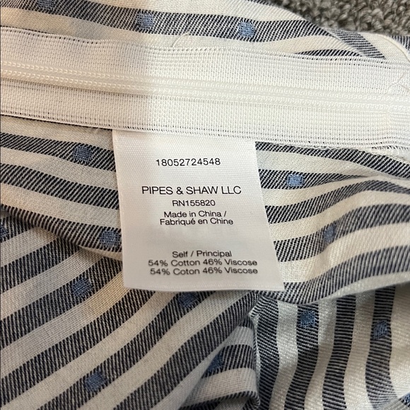 VERONICA BEARD Luisa Striped Blouse Size 4 One Shoulder Asymmetric - Picture 5 of 5